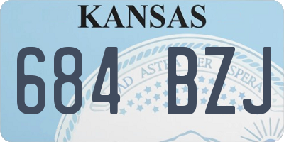 KS license plate 684BZJ