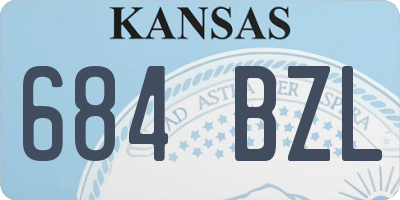 KS license plate 684BZL