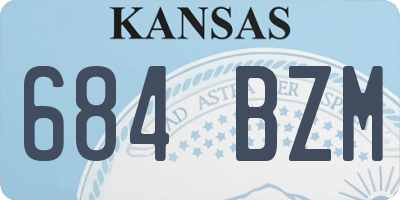 KS license plate 684BZM