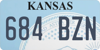KS license plate 684BZN