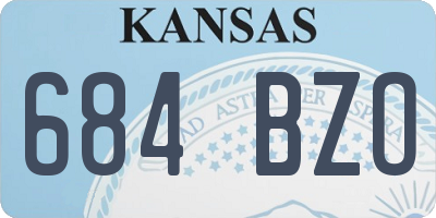 KS license plate 684BZO