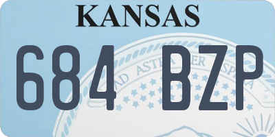 KS license plate 684BZP