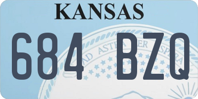KS license plate 684BZQ