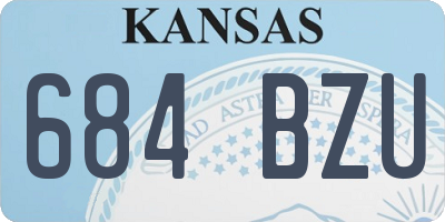 KS license plate 684BZU