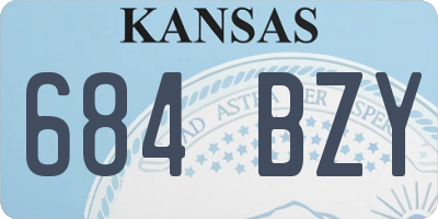 KS license plate 684BZY