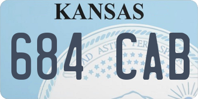 KS license plate 684CAB