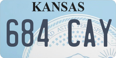 KS license plate 684CAY
