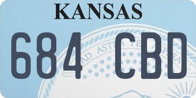 KS license plate 684CBD