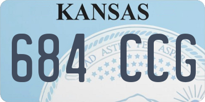 KS license plate 684CCG