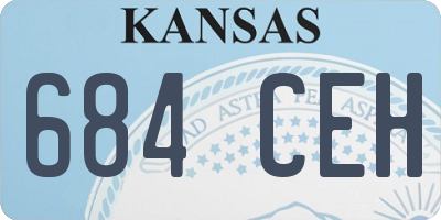 KS license plate 684CEH