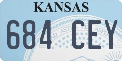 KS license plate 684CEY