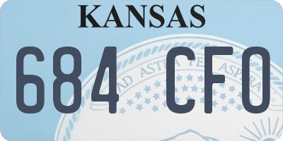 KS license plate 684CFO