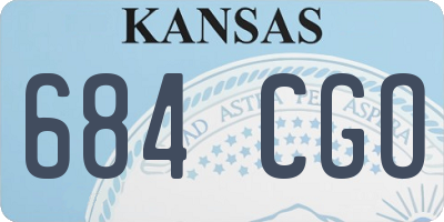 KS license plate 684CGO