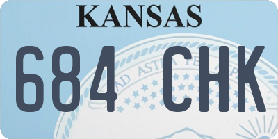 KS license plate 684CHK