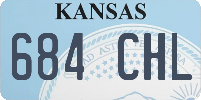 KS license plate 684CHL