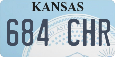 KS license plate 684CHR