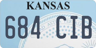 KS license plate 684CIB