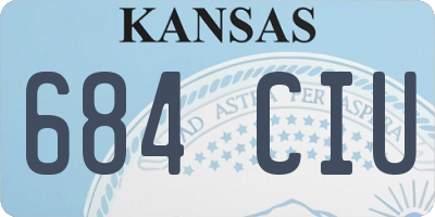 KS license plate 684CIU