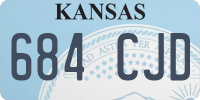 KS license plate 684CJD