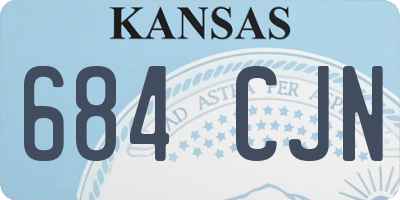 KS license plate 684CJN