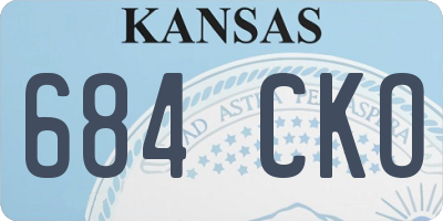 KS license plate 684CKO