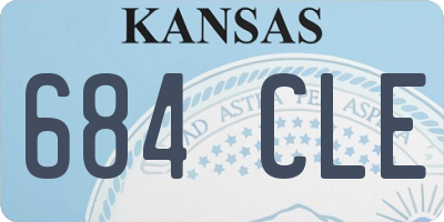 KS license plate 684CLE