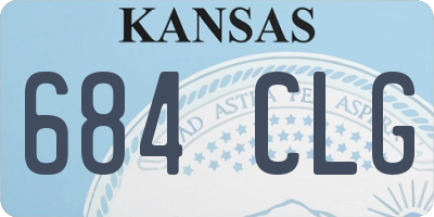 KS license plate 684CLG