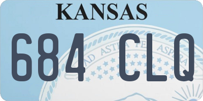 KS license plate 684CLQ