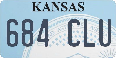 KS license plate 684CLU