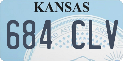 KS license plate 684CLV
