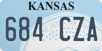 KS license plate 684CZA