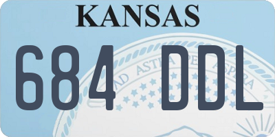 KS license plate 684DDL