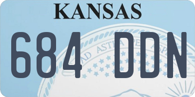 KS license plate 684DDN