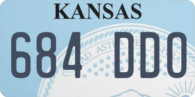 KS license plate 684DDO