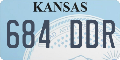 KS license plate 684DDR