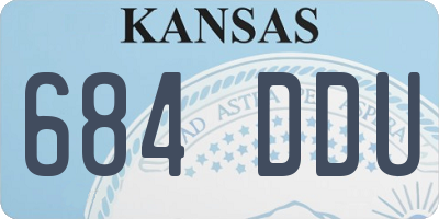 KS license plate 684DDU