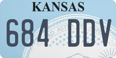 KS license plate 684DDV
