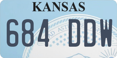 KS license plate 684DDW
