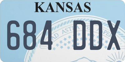 KS license plate 684DDX