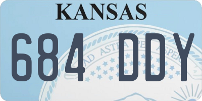 KS license plate 684DDY