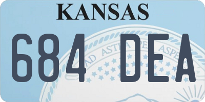 KS license plate 684DEA