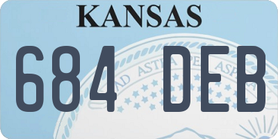 KS license plate 684DEB