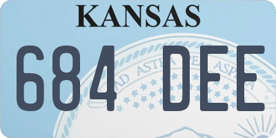 KS license plate 684DEE