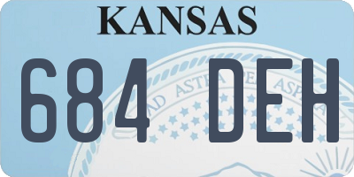 KS license plate 684DEH