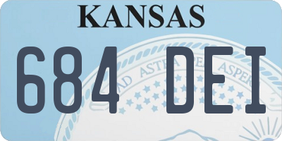 KS license plate 684DEI