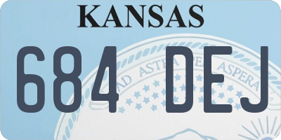 KS license plate 684DEJ