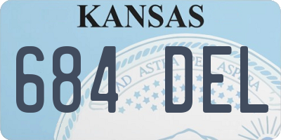 KS license plate 684DEL