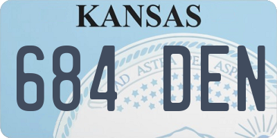 KS license plate 684DEN