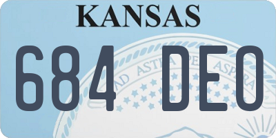 KS license plate 684DEO