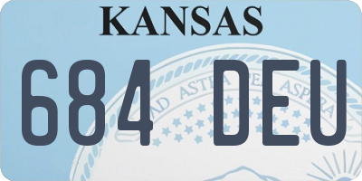 KS license plate 684DEU